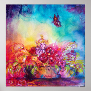 THUMBELINA,FLOWER BASKET AND BUTTERFLY POSTER