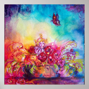 THUMBELINA,FLOWER BASKET AND BUTTERFLY POSTER