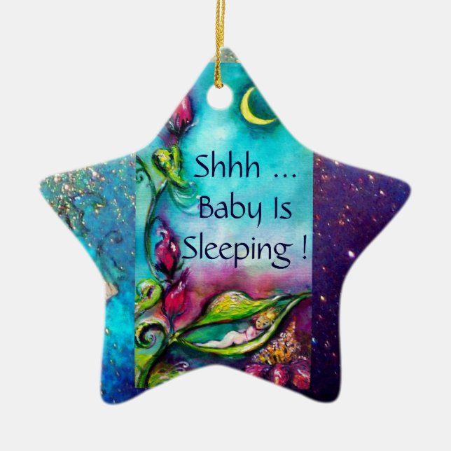 THUMBELINA  PINK RUBY HEART MONOGRAM DOOR HANGER CERAMIC TREE DECORATION (Front)