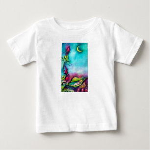 THUMBELINA SLEEPING BETWEEN ROSE LEAVES BABY T-Shirt
