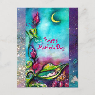THUMBELINA SLEEPING BETWEEN ROSE LEAVES POSTCARD