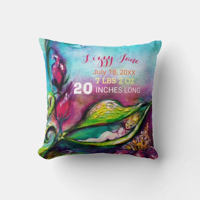 THUMBELINA SLEEPING IN ROSE LEAVES Baby Status Cushion (Front)