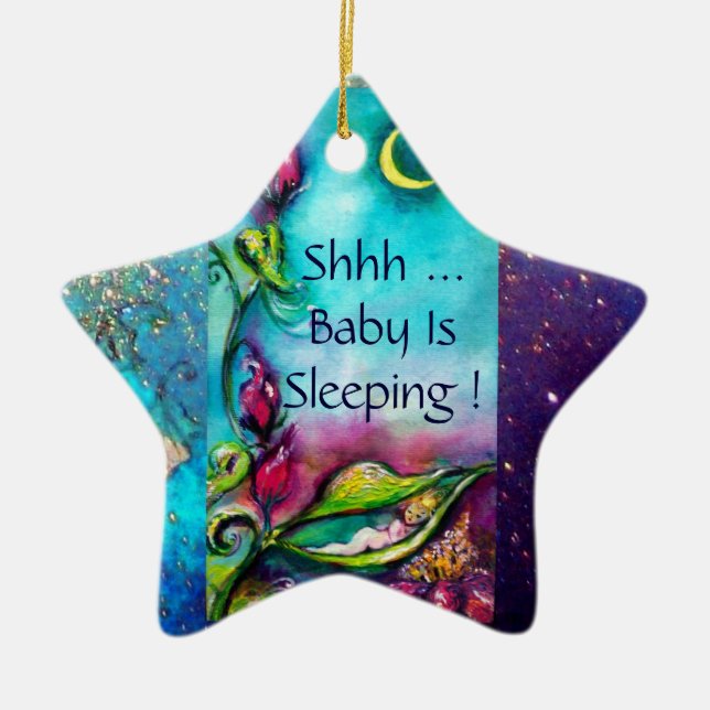 THUMBELINA   STAR DOOR HANGER CERAMIC TREE DECORATION (Front)