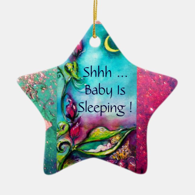 THUMBELINA   STAR DOOR HANGER CERAMIC TREE DECORATION (Front)