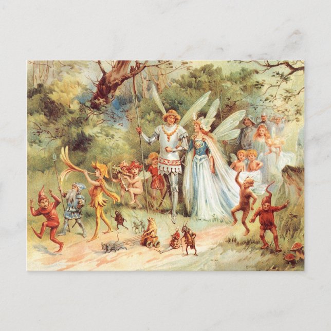 Thumbelina's Wedding in the Forest Postcard (Front)