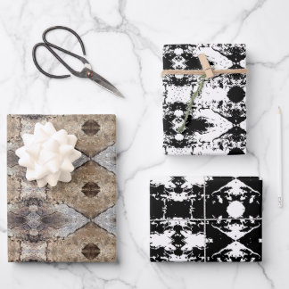 Thumbprint Cookie Tree Bark Multi Patterned Wrapping Paper Sheet