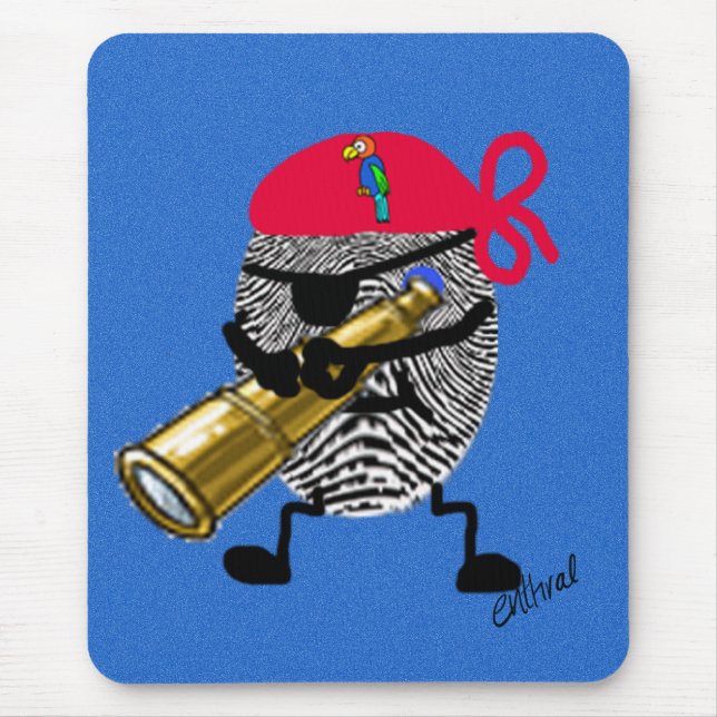 Thumbprint Pirate Mouse Mat (Front)