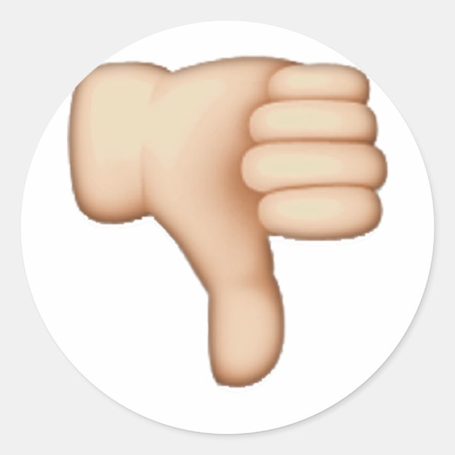 Thumbs Down - Emoji Classic Round Sticker (Front)