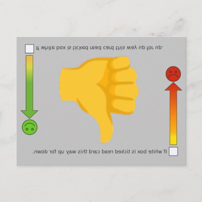 Thumbs Down Emoji Postcard (Front)