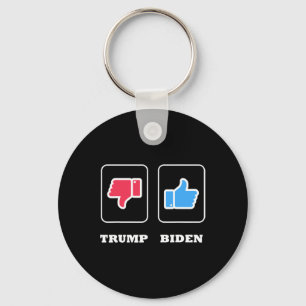 Thumbs Down For Trump And Thumbs Up For J. Biden  Key Ring
