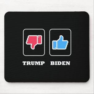 Thumbs Down For Trump And Thumbs Up For J. Biden  Mouse Mat