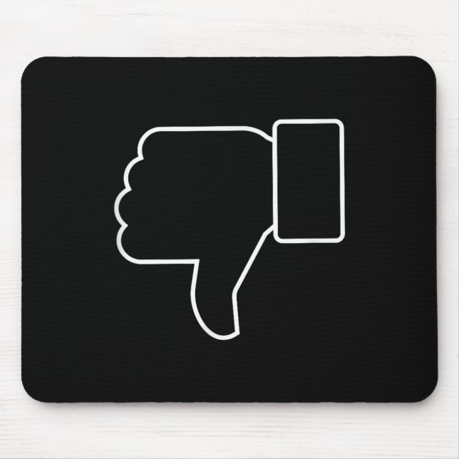 Thumbs Down, Funny, Jokes, Sarcastic  Mouse Mat (Front)