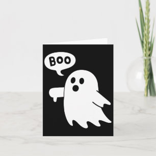 Thumbs Down Ghost Screaming Boo Disapproval Ghost  Card