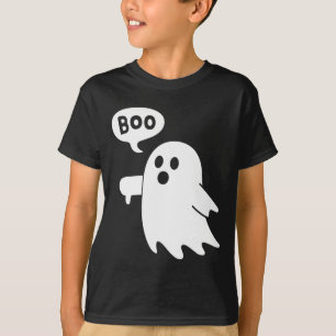Thumbs Down Ghost Screaming Boo Disapproval Ghost  T-Shirt