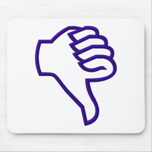 Thumbs down mouse mat