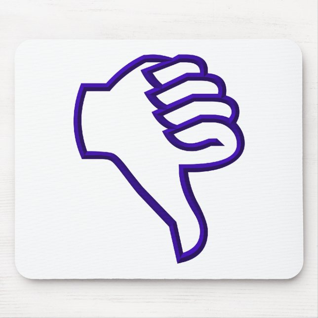 Thumbs down mouse mat (Front)