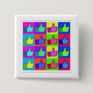 Thumbs Up! 15 Cm Square Badge