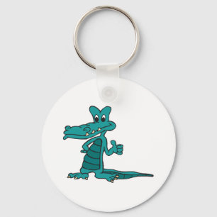 thumbs up alligator key ring