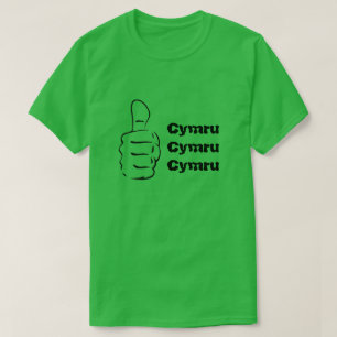 Thumbs up and Cymru three times T-Shirt