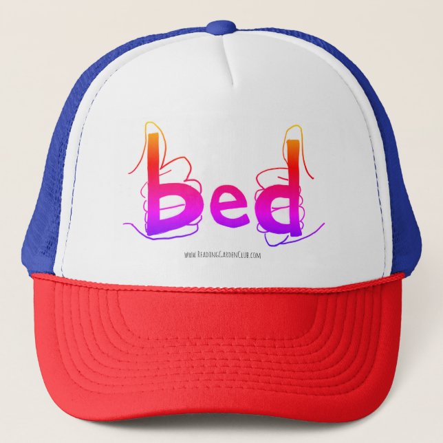 thumbs up bed strategy trucker hat (Front)
