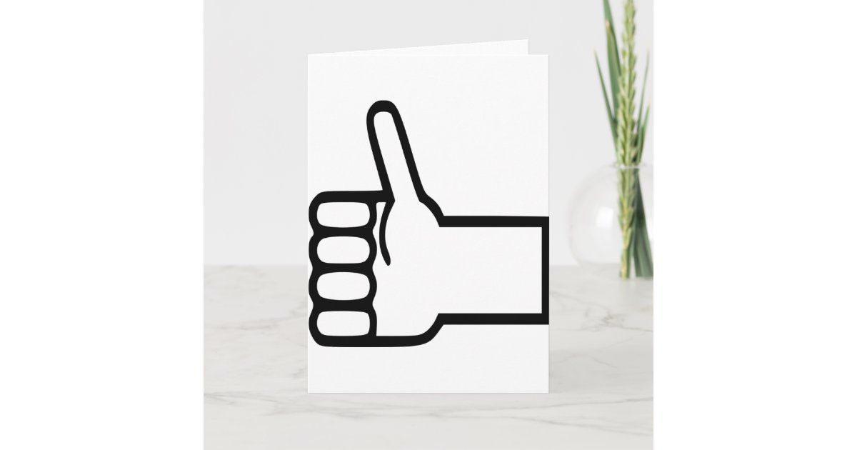 Thumbs up card | Zazzle