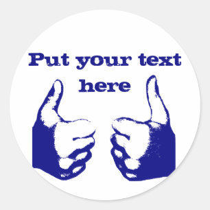 Thumbs Up Classic Round Sticker