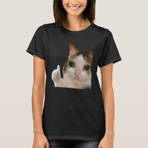 Thumbs Up Crying Cat Thumb Up Crying Cat T-Shirt