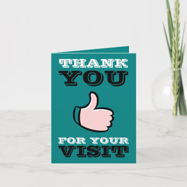 Thumbs Up, Customer Thank You Card (Front)