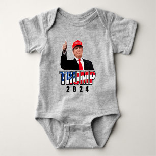 Thumbs Up Donald Trump 2024 Baby Bodysuit