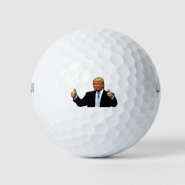 Thumbs up - Donald Trump Golf Balls (Front)