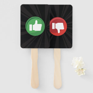 thumbs up down hand fan