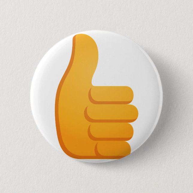 Thumbs Up Emoji 6 Cm Round Badge (Front)