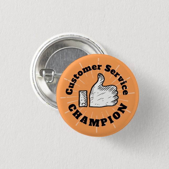 Thumbs up employee recognition award button (Front & Back)