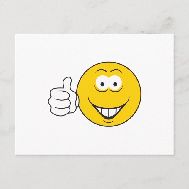 Thumbs Up Face Postcard (Front)