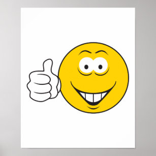 Thumbs Up Face Poster