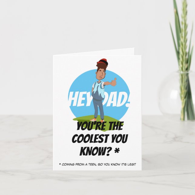 Thumbs Up for Dad! Father's Day Thank You Card (Front)