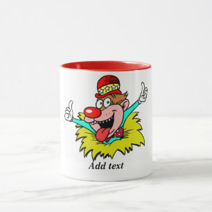 Thumbs Up, fun clown TEMPLATE, Mug