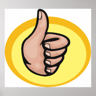 Thumbs Up Gesture Poster