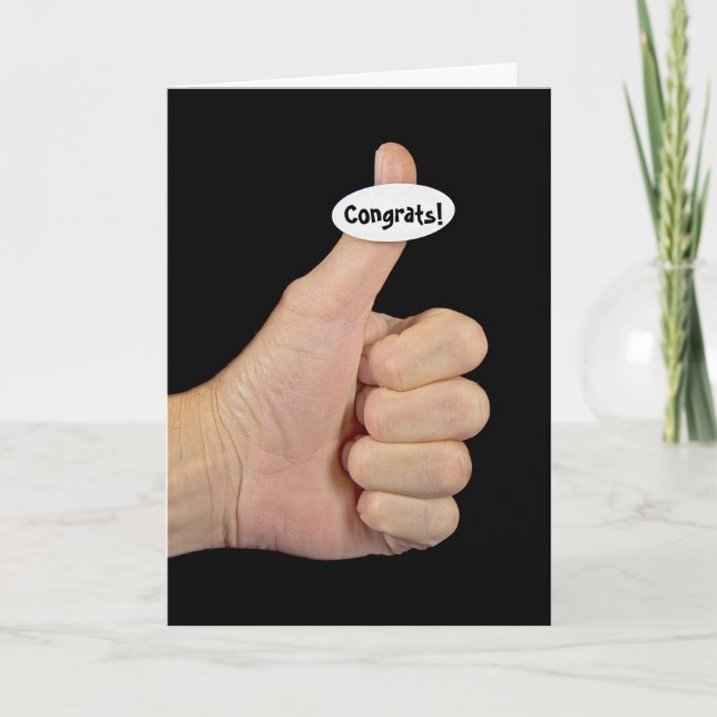 Thumbs Up Graduate Congratulations Card (Front)