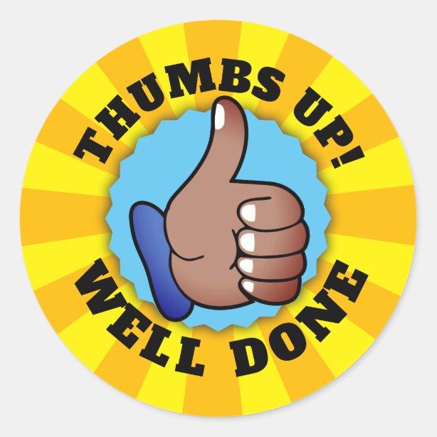 Thumbs Up Stickers And Labels Zazzle Uk