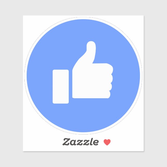 Thumbs Up Hand Gesture Circle Sticker (Sheet)