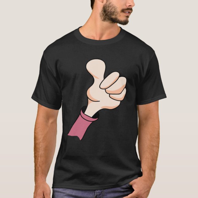 Thumbs Up Hand Sign Yes Agree Good Work T-Shirt (Front)