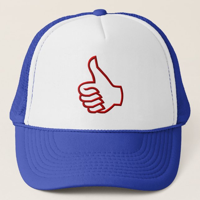 Thumbs Up hand Trucker Hat (Front)