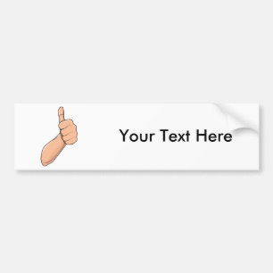 Thumbs Up / Hitchhiking Hand Sign Gesture 3 Bumper Sticker