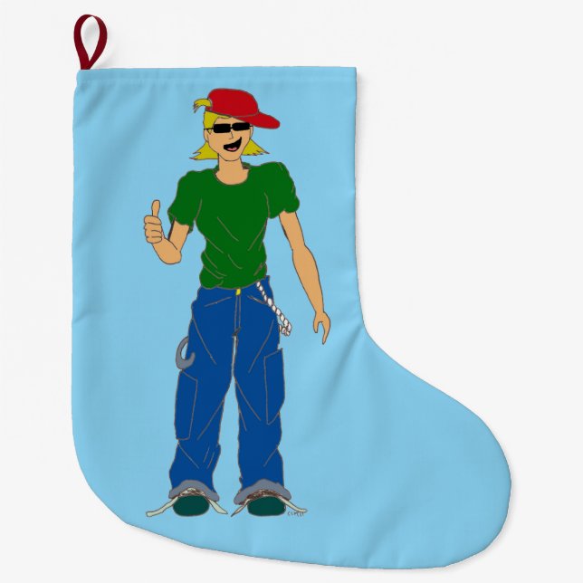thumbs up large christmas stocking (Front)