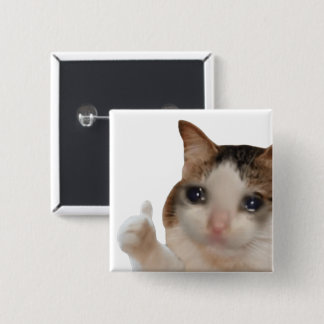 Thumbs Up Ok Cat Meme Pin Button