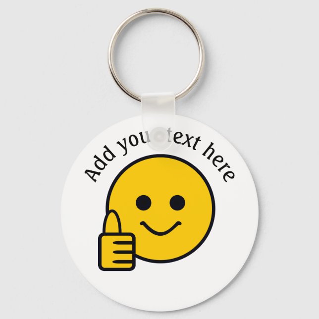 Thumbs Up Personalised Key Ring (Front)