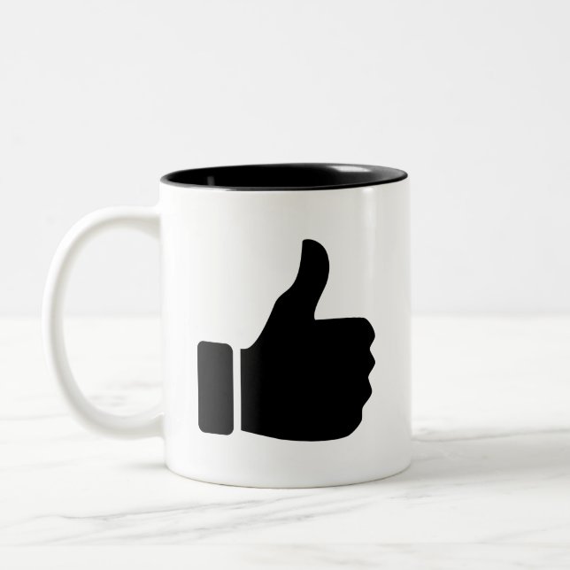 'Thumbs Up' Pictogram Mug (Left)