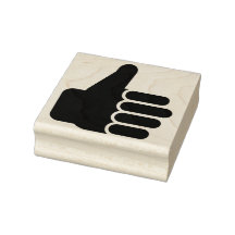 Thumbs Up Rubber Stamp