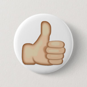 Thumbs Up Sign Emoji 6 Cm Round Badge